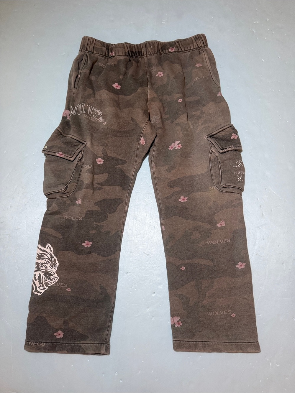 DARC SPORT Wolves Camo Sweatpants Cargo Cherry Blossom Military Grunge Utility